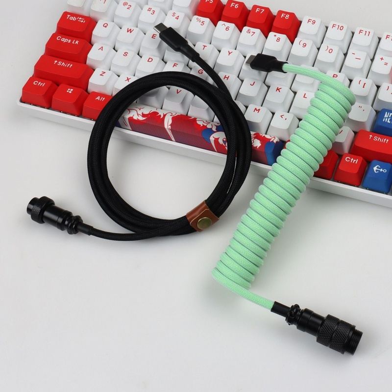 "Chubby" USB To Type C Spring Keyboard Cable