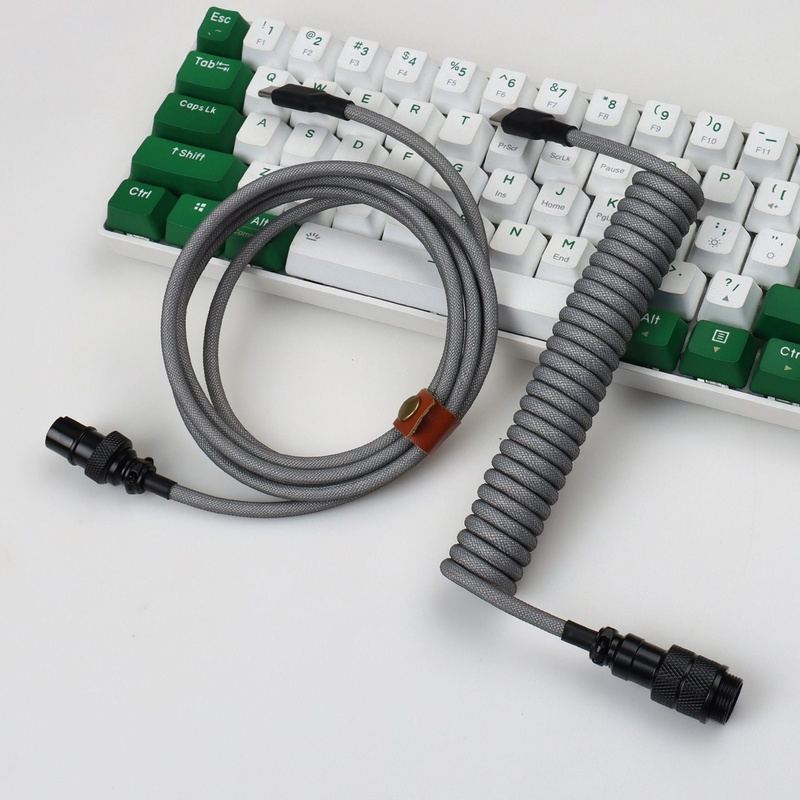 "Chubby" USB To Type C Spring Keyboard Cable