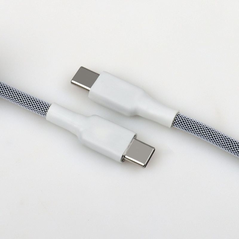 "Chubby" USB To Type C Spring Keyboard Cable