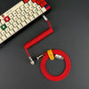 「チャビー」USB-Type Cスプリングキーボードケーブル - 赤