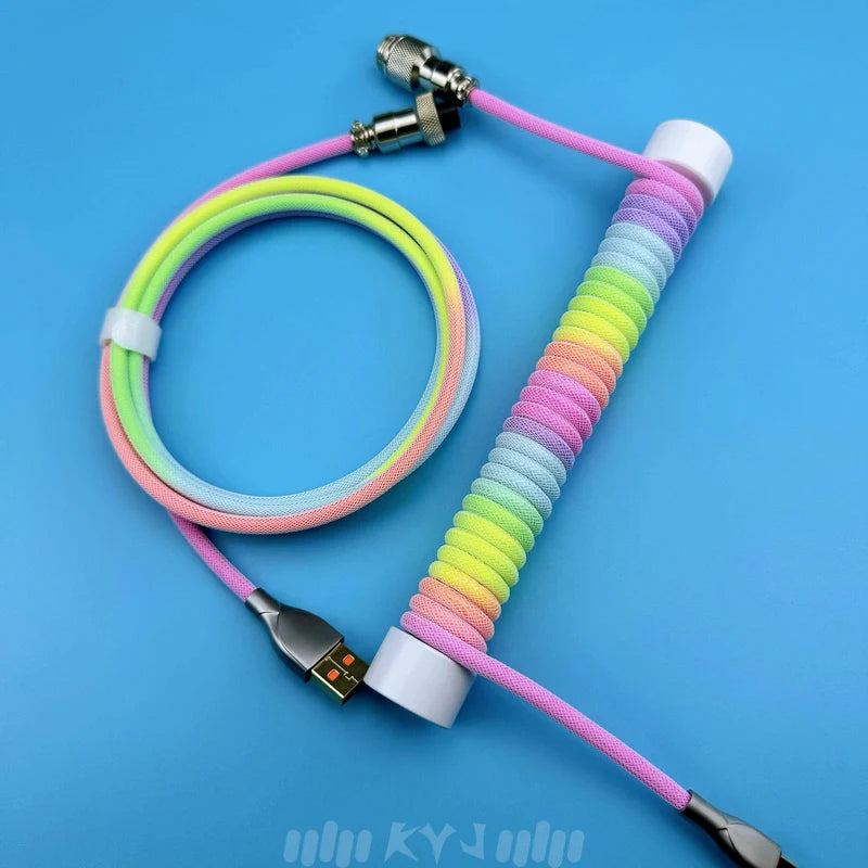 "Chubby" USB To Type C Spring Keyboard Cable