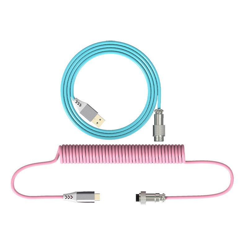 "Chubby" USB To Type C Spring Keyboard Cable