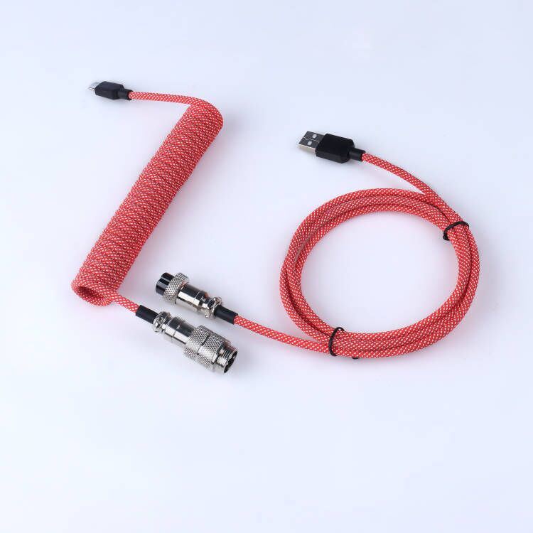 "Chubby" USB To Type C Spring Keyboard Cable
