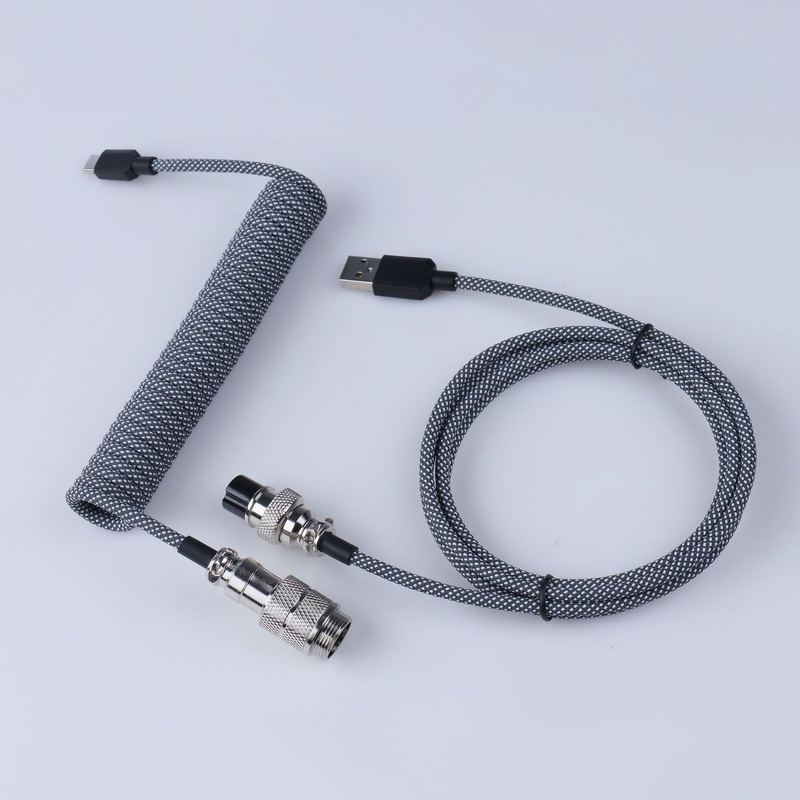 "Chubby" USB To Type C Spring Keyboard Cable