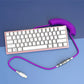 "Chubby" USB To Type C Spring Keyboard Cable