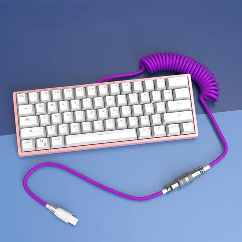 "Chubby" USB To Type C Spring Keyboard Cable