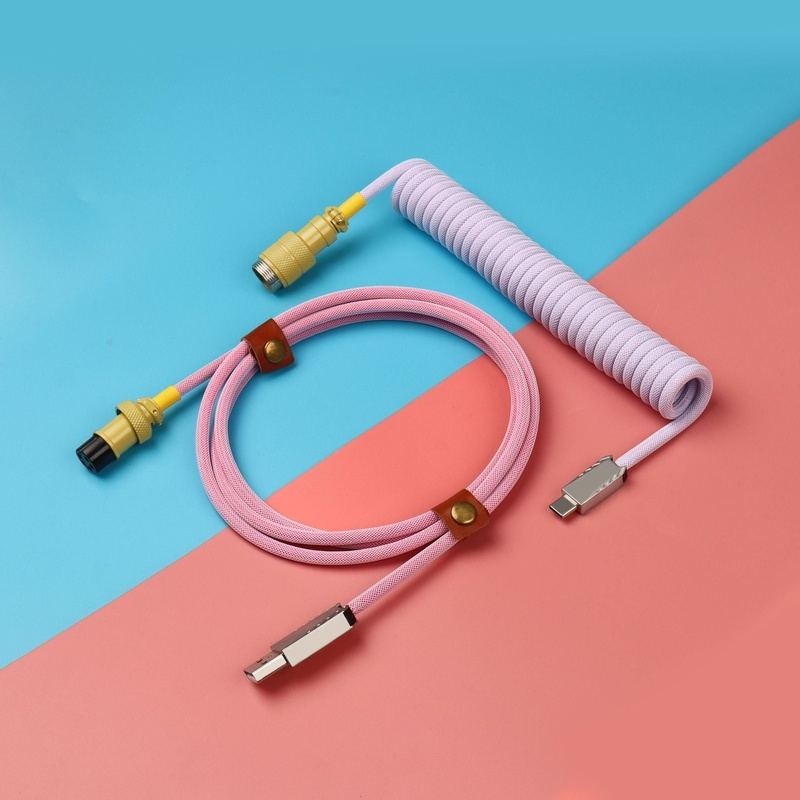"Chubby" USB To Type C Spring Keyboard Cable - LANO-20850