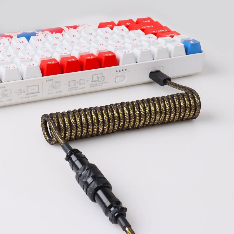 "Chubby" USB To Type C Spring Keyboard Cable - LANO16D17