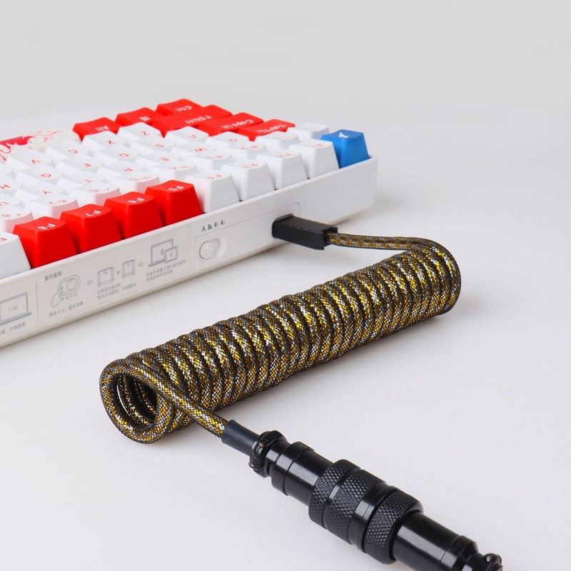 "Chubby" USB To Type C Spring Keyboard Cable - LANO16D17