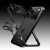 ChubbyArmor LiteGo - Ultra-Thin Metal Bumper Case With Lens Protector & GripRing Phone Stand For iPhone 17 - Black