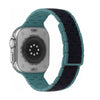 Apple Watch用カラーブロッキングファッションマグネットシリコンバンド - ブラック＆グリーン