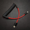 「カラーブロック チャビー」春の新充電ケーブル - Black+Red [Christmas Exclusive]