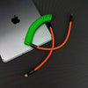 「カラーブロック チャビー」新春充電ケーブル - Green+Orange [Christmas Exclusive]