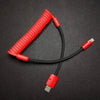 「カラーブロック チャビー」春の新充電ケーブル - Red+Black [Christmas Exclusive]