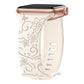 "Colorful Flower Carving" Silicone Embossed Band For Apple Watch