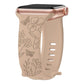 "Colorful Flower Carving" Silicone Embossed Band For Apple Watch