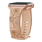 "Colorful Flower Carving" Silicone Embossed Band For Apple Watch