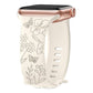 "Colorful Flower Carving" Silicone Embossed Band For Apple Watch