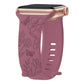 "Colorful Flower Carving" Silicone Embossed Band For Apple Watch
