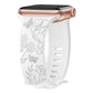 "Colorful Flower Carving" Silicone Embossed Band For Apple Watch