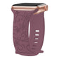 "Colorful Flower Carving" Silicone Embossed Band For Apple Watch