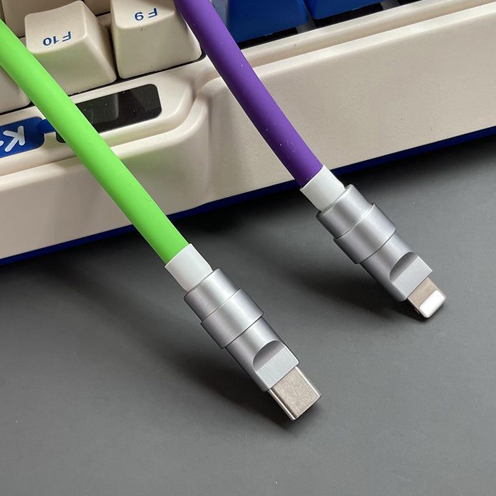 Colour-blocking Type-C Car Keyboard Charging Cable