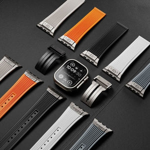 「洗練されたラグジュアリー」な流線型シリコン製Apple Watch用バンド