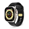 Apple Watch用ダイヤモンド柄無地シリコンバンド - 黒