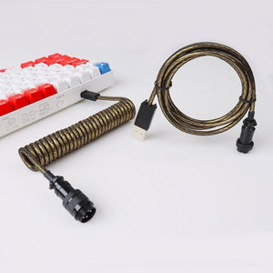 "Chubby" USB To Type C Spring Keyboard Cable