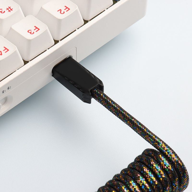 "Chubby" USB To Type C Spring Keyboard Cable