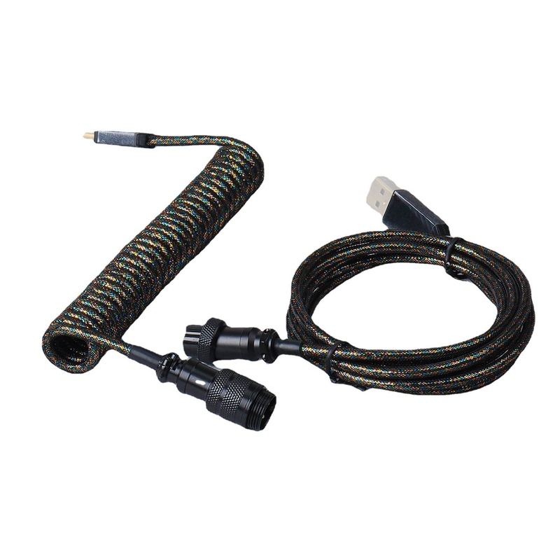 "Chubby" USB To Type C Spring Keyboard Cable