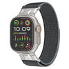 Apple Watch用高級ナイロンステンレススチールメカループバンド - ブラックグレー