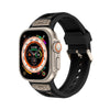 Apple Watch用「ハニカムインスパイアバンド」通気性のあるTPUループとメタルバックル - ブラック+チタンカラー（バックル）