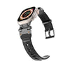 Apple Watch用メカニカルスタイルスポーツシリコンバンド - 黒