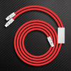 「チャビー」2 IN 1 100W充電ケーブル - 赤