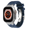 AP Apple Watch用バタフライバックル付き厚手シリコンバンド（新商品） - 青い
