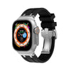 AP Apple Watch用チタンアダプター付き厚手シリコンバンド - 黒