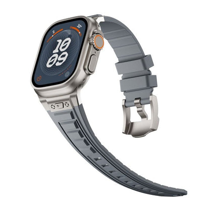 Apple Watch用高弾性シリコンステンレススチールバンド