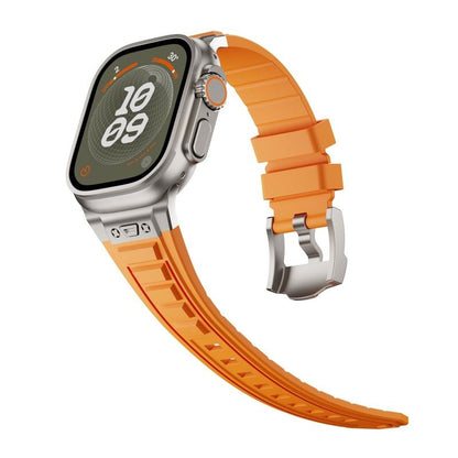 Apple Watch用高弾性シリコンステンレススチールバンド
