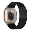 Apple Watch用アウトドアレザーラベルナイロンバンド - 黒
