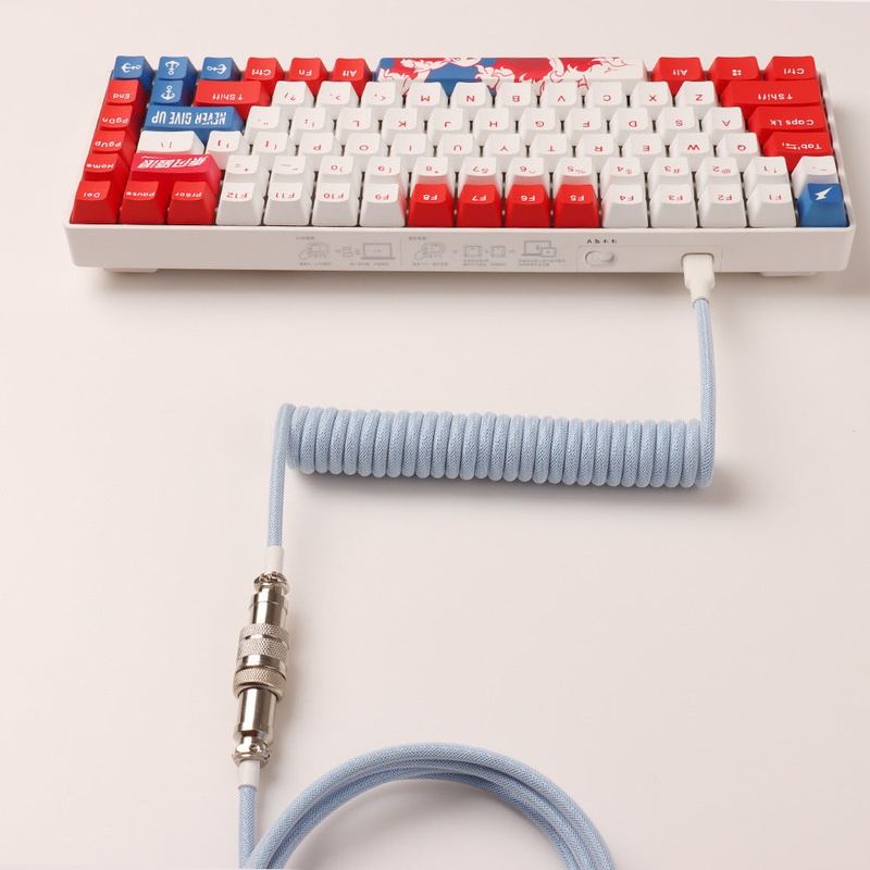 "Chubby" USB To Type C Spring Keyboard Cable