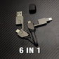 "Portable Chubby" 6-In-1 100W Keychain Fast Charging Cable