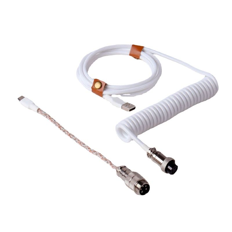 "Chubby" USB To Type C Spring Keyboard Cable