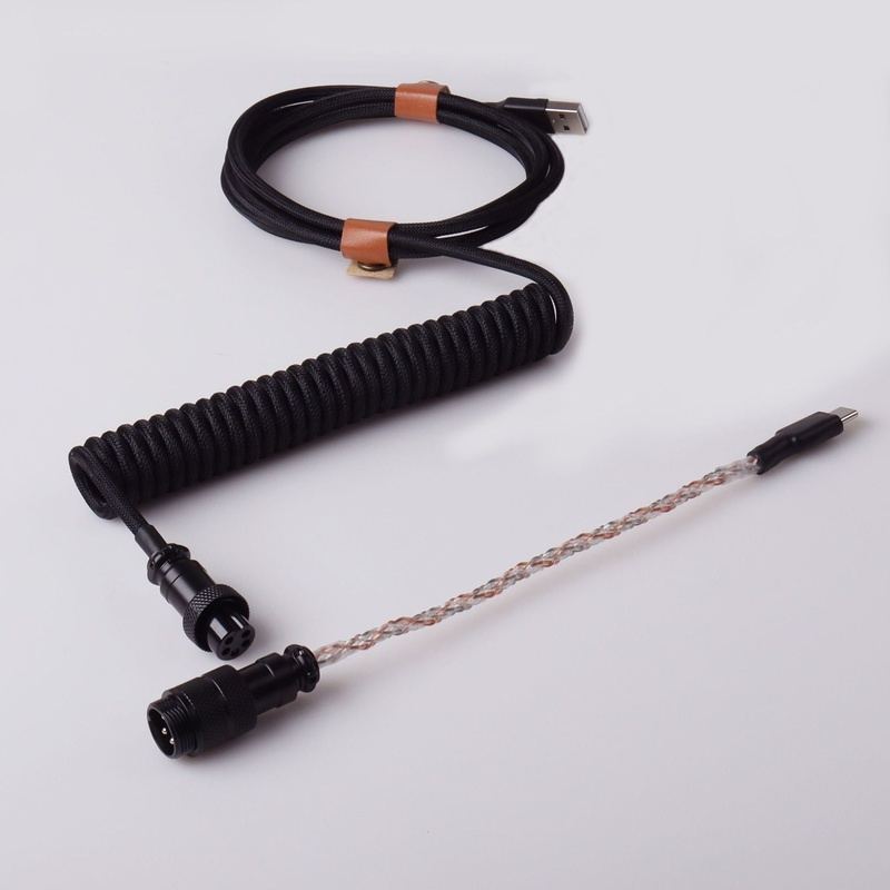"Chubby" USB To Type C Spring Keyboard Cable