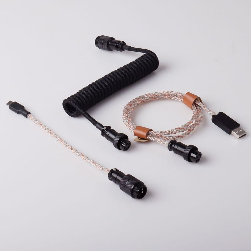 "Chubby" USB To Type C Spring Keyboard Cable