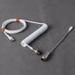 "Chubby" USB To Type C Spring Keyboard Cable