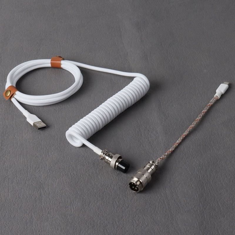 "Chubby" USB To Type C Spring Keyboard Cable