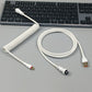 "Chubby" USB To Type C Spring Keyboard Cable