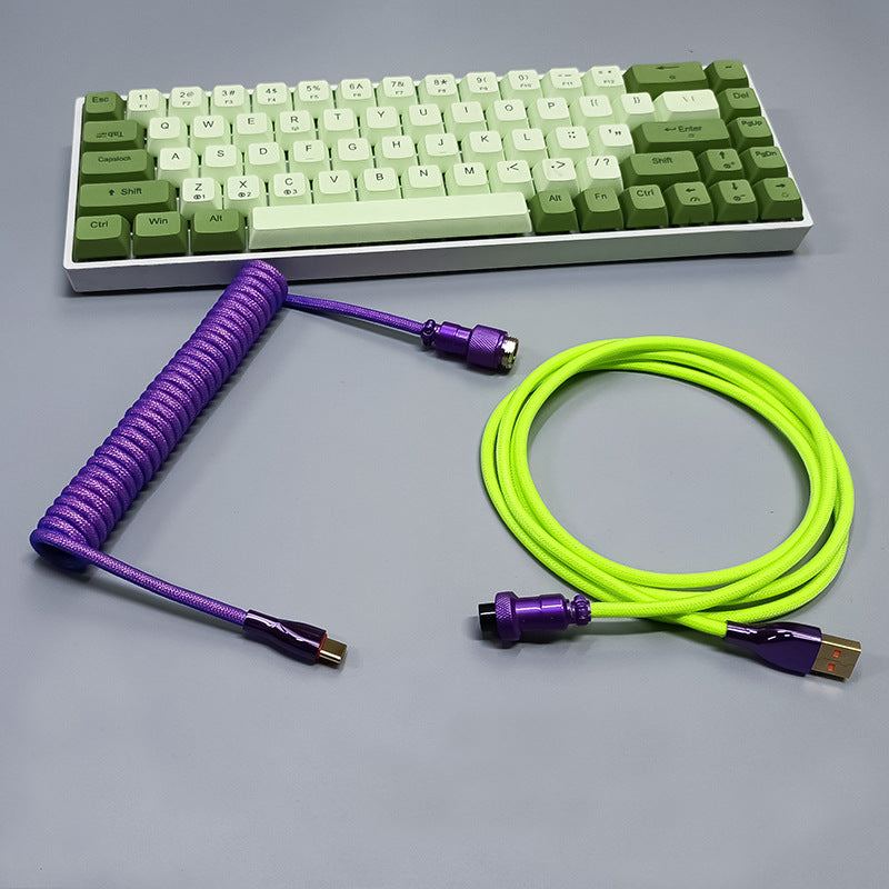 "Chubby" USB To Type C Spring Keyboard Cable