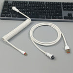 "Chubby" USB To Type C Spring Keyboard Cable